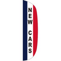 "NEW CARS" 3' x 12' Stationary Message Flutter Flag